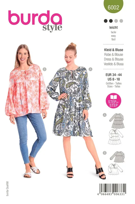 Burda Schnittmuster, Kleid & Bluse
