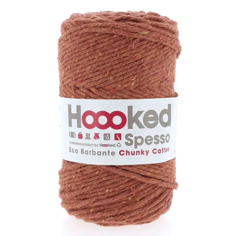 Hoooked Spesso Chunky Cotton, Brick Kn&auml;uel 500 g, 127 m, 100 % CO
