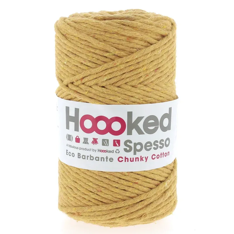 Hoooked Spesso Chunky Cotton, Curry Kn&auml;uel 500 g, 127 m, 100 % CO