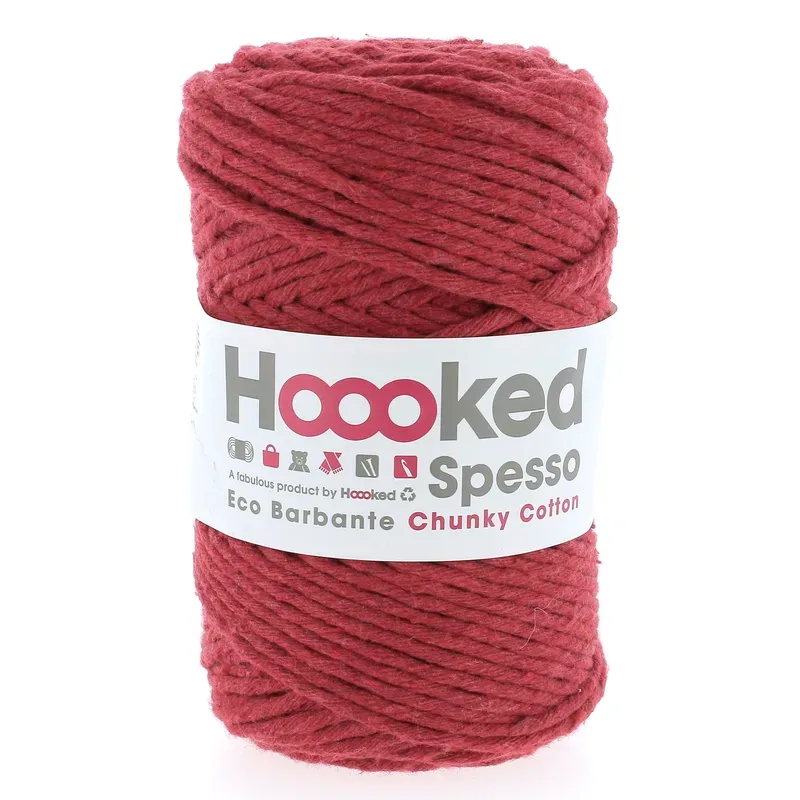 Hoooked Spesso Chunky Cotton, Ruby Kn&auml;uel 500 g, 127 m, 100 % CO
