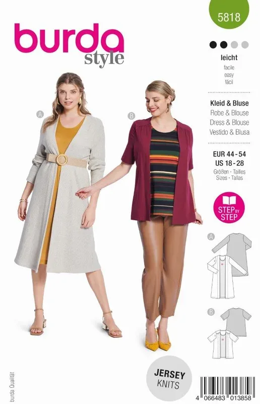 Burda Schnittmuster, Kleid & Bluse