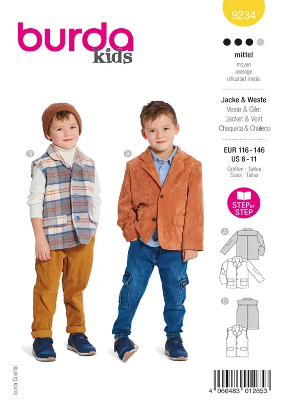 Burda Schnittmuster, Jacke & Weste