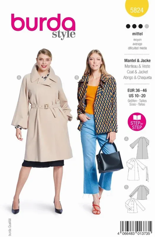 Burda Schnittmuster, Jacke & Mantel