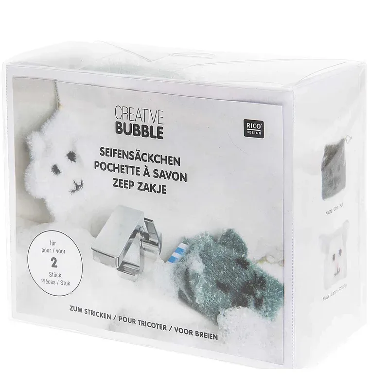 Rico H&auml;kel-Set Creative Bubble, Bath 1 x H&auml;kelnadel, 1 x N&auml;hnadel, Anl., 100 % PES