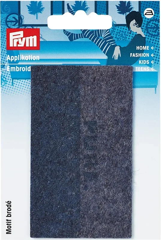 Prym Applikation Jeanslabel, rechteckig, Pure, blau