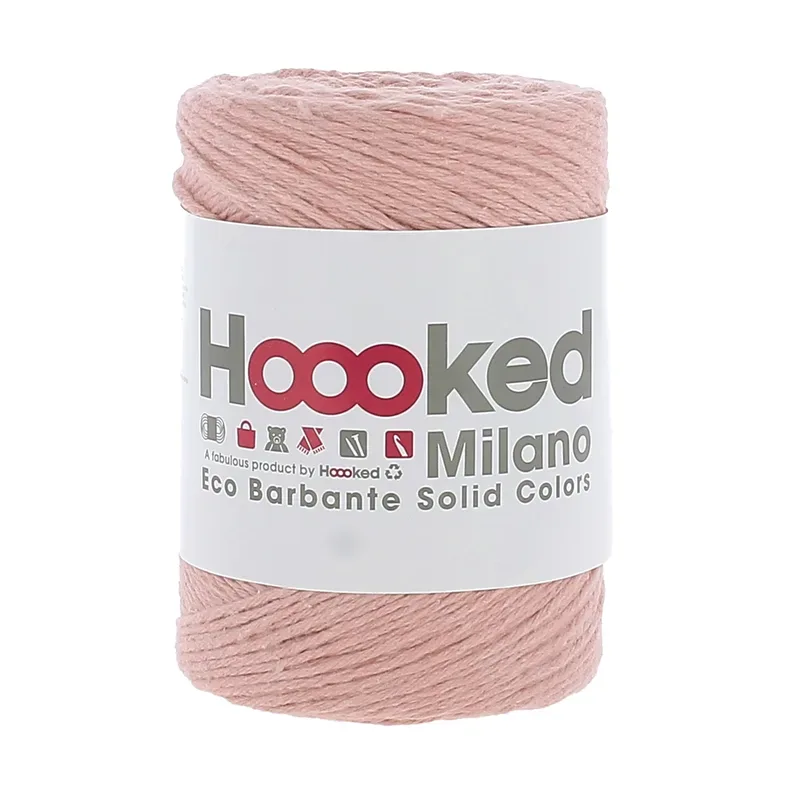 Hoooked Milano Eco Barbante, Apricot Kn&auml;uel 200 g, 204 m, 85 % recyceltes CO