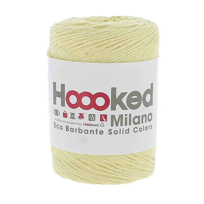 Hoooked Milano Eco Barbante, Popcorn Kn&auml;uel 200 g, 204 m, 85 % recyceltes CO