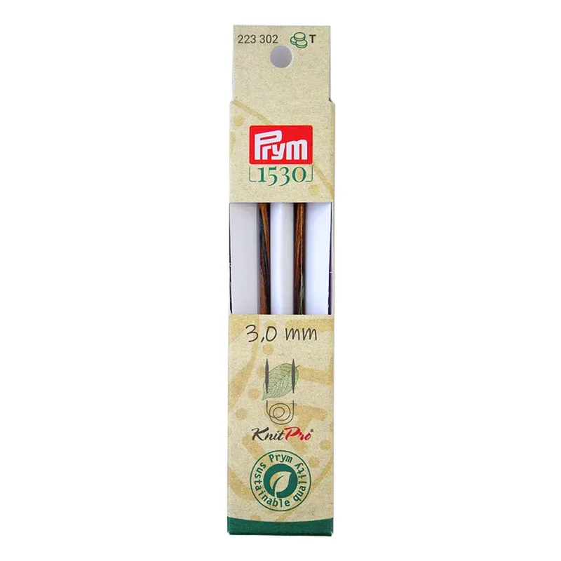 Prym 1530 Nadelspitzen lang 3.00 mm, 11.6 cm, Birkenholz