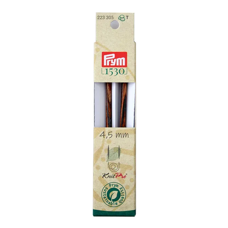 Prym 1530 Nadelspitzen lang 4.50 mm, 11.6 cm, Birkenholz