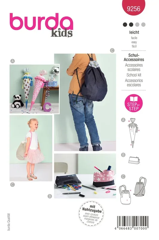 Burda Schnittmuster, Schult&uuml;te, M&auml;ppchen & Turnbeutel