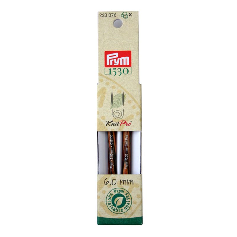 Prym 1530 Nadelspitzen kurz 6.00 mm, 8.7 cm, Birkenholz
