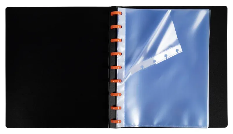 EXACOMPTA Sichtbuch Exaview A5 86034E schwarz 30 H&uuml;llen, mit Ringen