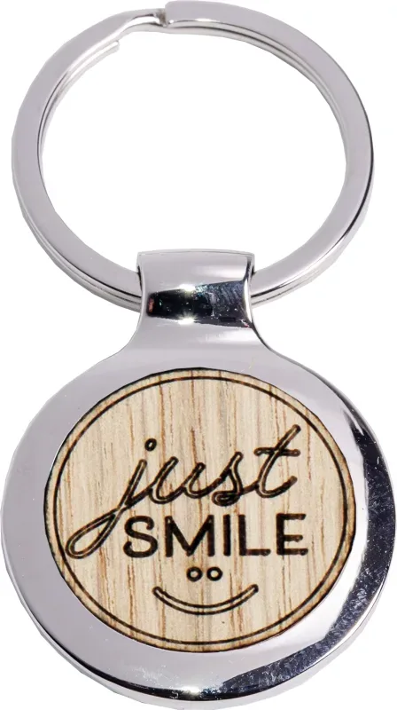 ROOST Schl&uuml;sselanh&auml;nger 3.5x3cm SA319 Just smile, rund