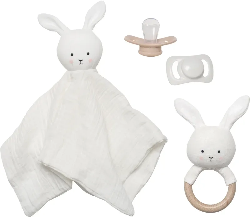 JABADABADO Geschenkset Kuschelhase S1023 weiss, 4-teilig