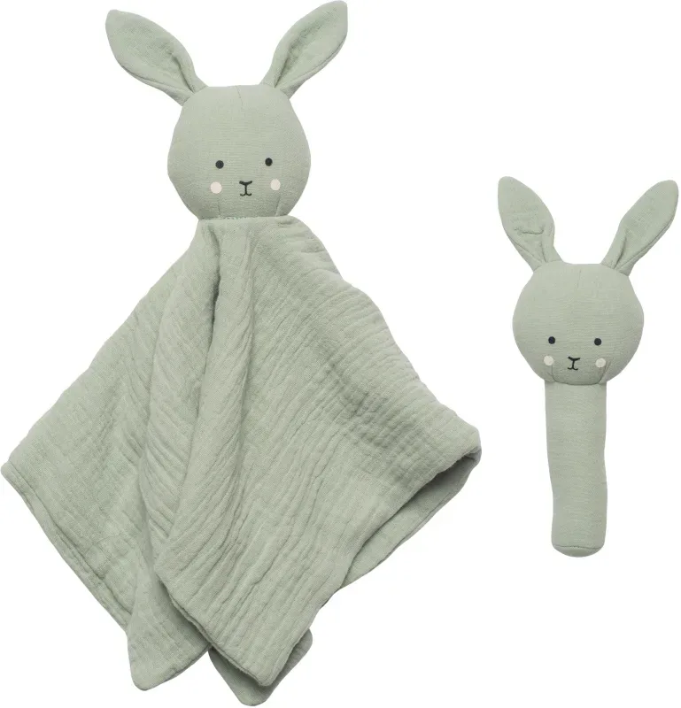 JABADABADO Geschenkset Rassel Hase S1026 gr&uuml;n, 2-teilig