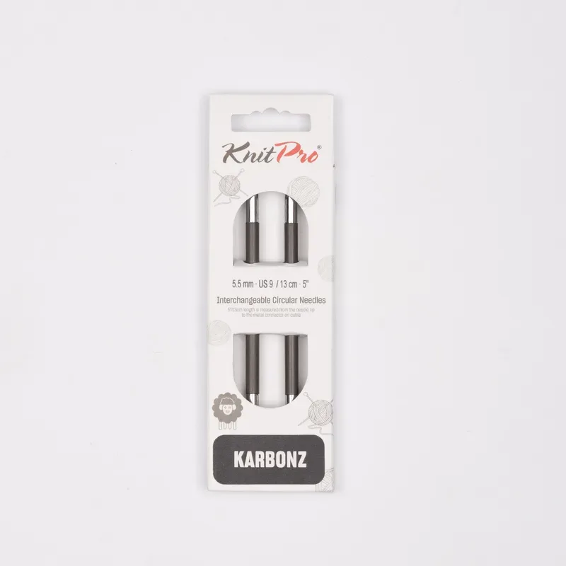 Knitpro Karbonz Nadelspitzen 5.50 mm, 13 cm, Karbonfaser