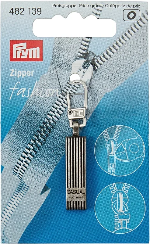 Prym Fashion-Zipper Casual, altsilber Karte 1 Stk.