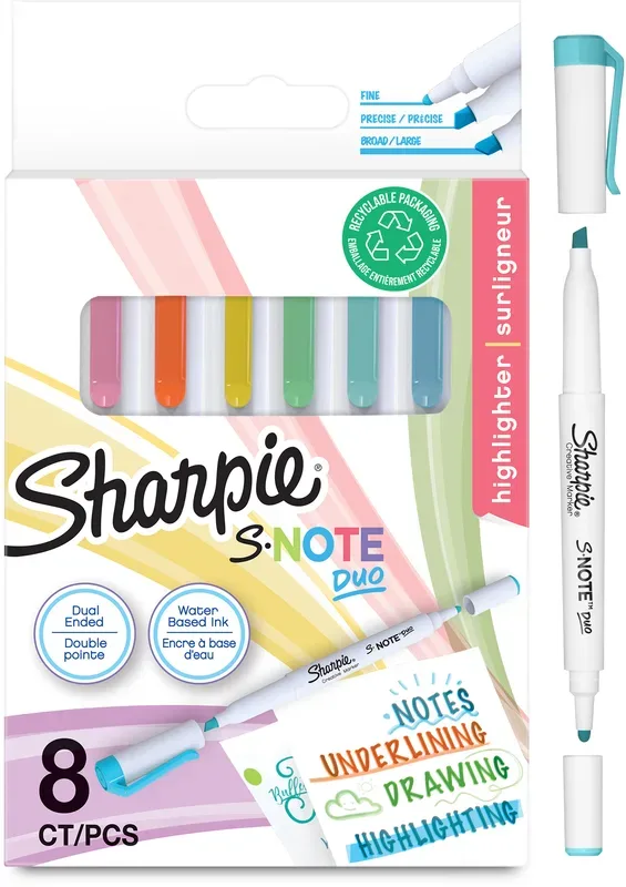 SHARPIE Textmarker S-Note DUO 2182116 8 St&uuml;ck