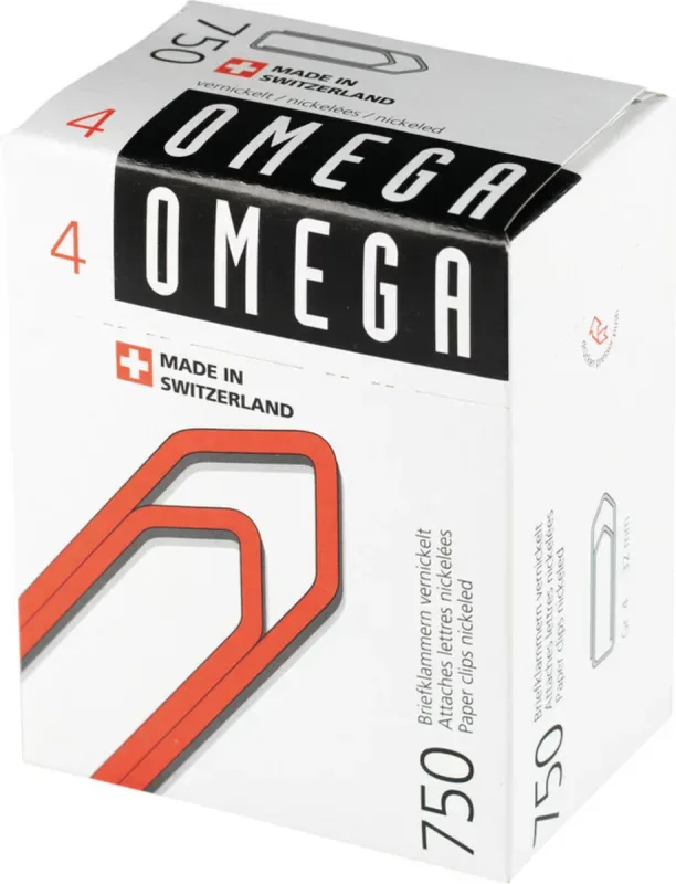 OMEGA B&uuml;roklammern Gr.4 134000455 vernickelt, 32mm 750 St&uuml;ck