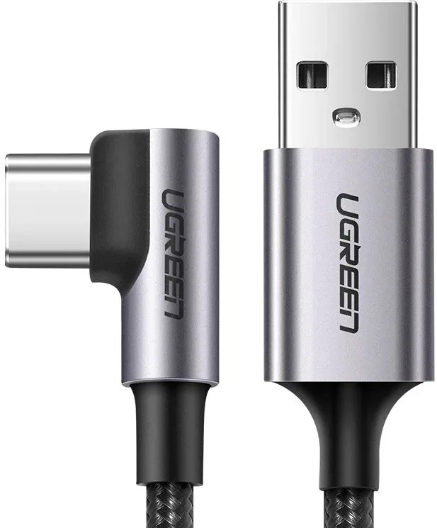 UGREEN USB-A to USB-C Cable 2m 50942 Right Angle, Space Gray