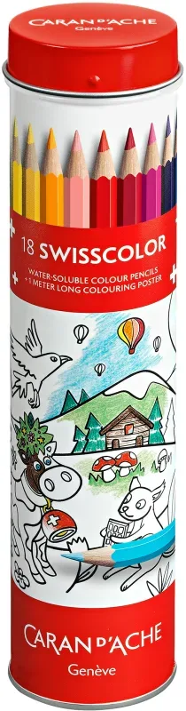 Caran d'Ache - Farbstifte Set, 4.6X4.6X19.7CM, Multicolor
