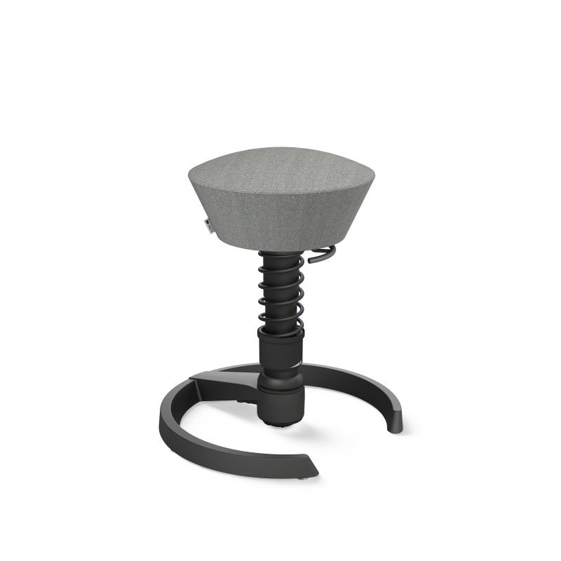 AERIS Sitzhocker Swopper 101STBKBKCP2 schwarz/grau, mit Gleiter