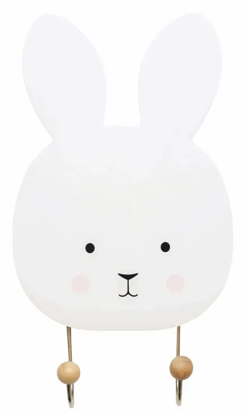 JABADABADO Wandhaken Hase 26x15cm S1010 weiss