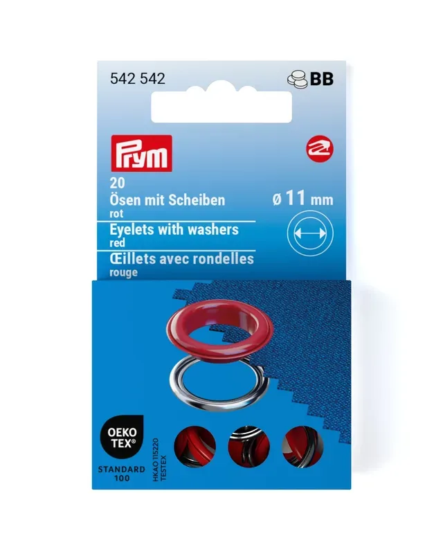 Prym - Ösen, 11mm, Rot
