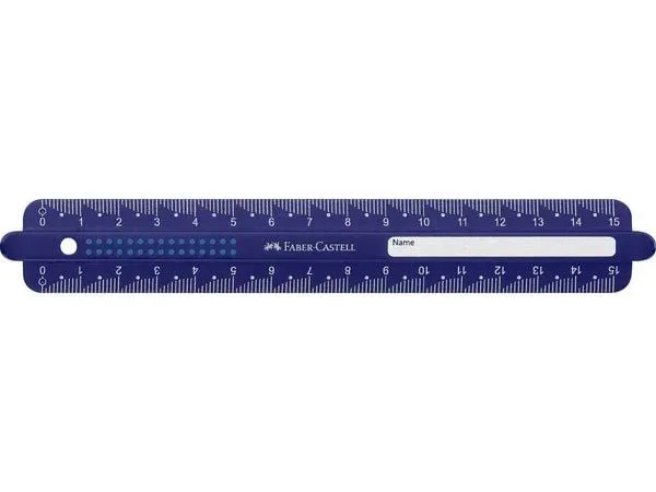 FABER-CASTELL Lineal 15cm 172115 Dots, bruchsicher