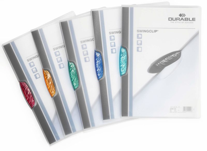 DURABLE Klemmhefter SWINGCLIP A4 228400 farbig assortiert 5 St&uuml;ck