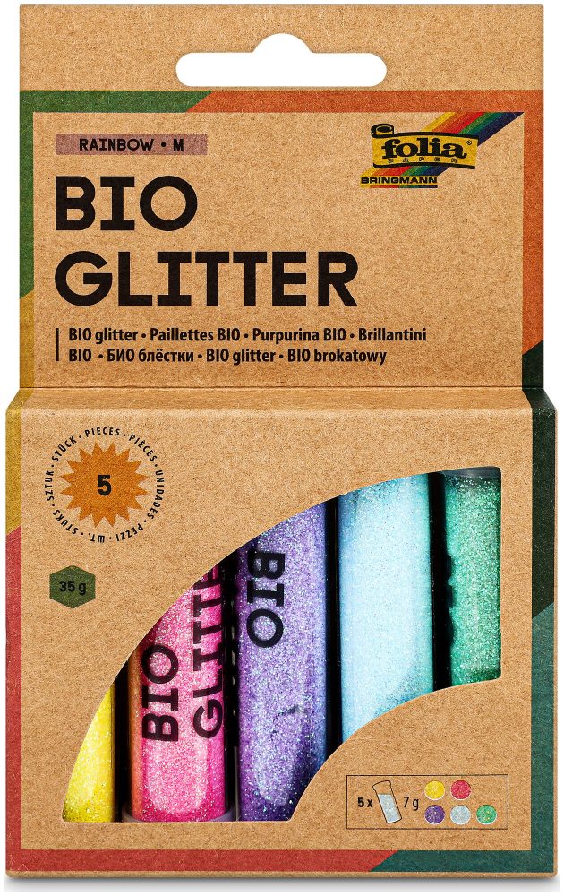 FOLIA BIO Glitzer Mix M 57812 Rainbow