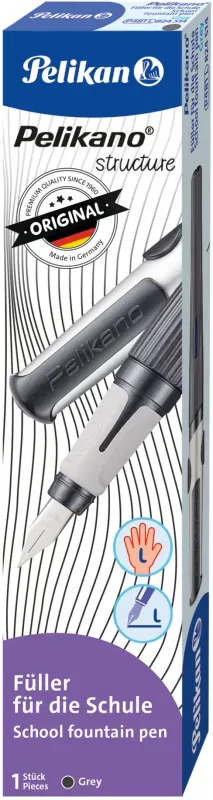 PELIKAN F&uuml;llhalter Structure L 824514 grau, Linksh&auml;nder