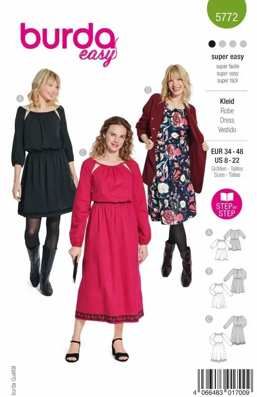 Burda Schnittmuster, Kleid Preisgruppe 5