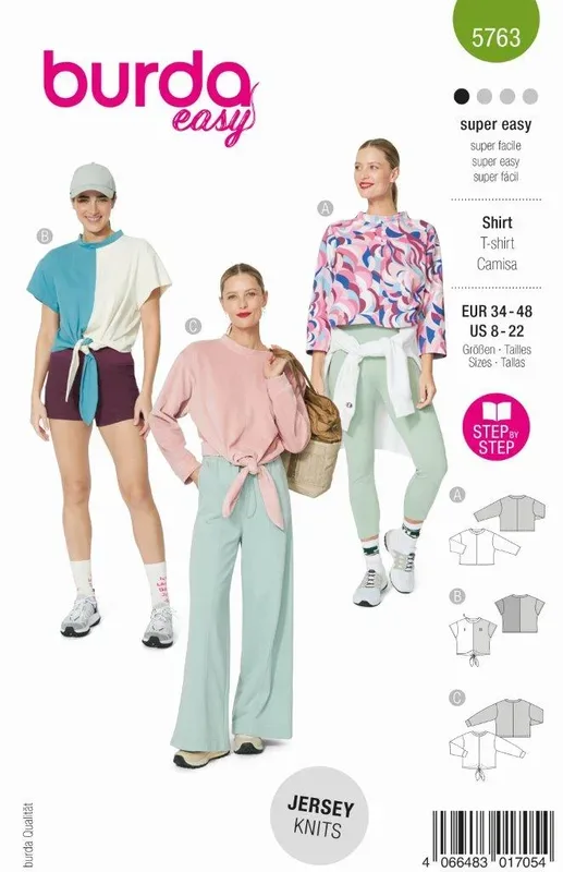 Burda Schnittmuster, T-Shirt Preisgruppe 5