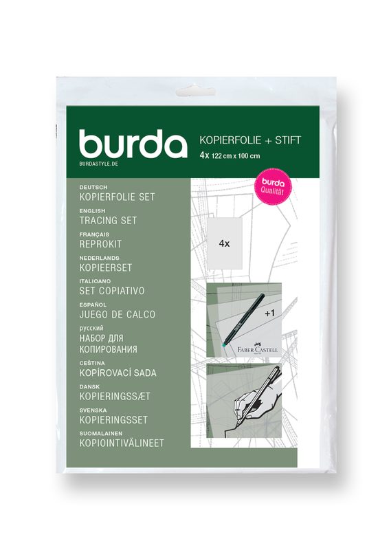 Burda Kopierset mit Stift 122 x 100 cm, 4 B&ouml;gen