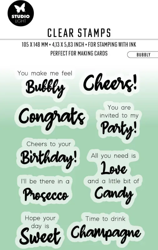 SIZZIX Klarischtstempel Bubbly STAMP356 14.8x10.5x0.3cm
