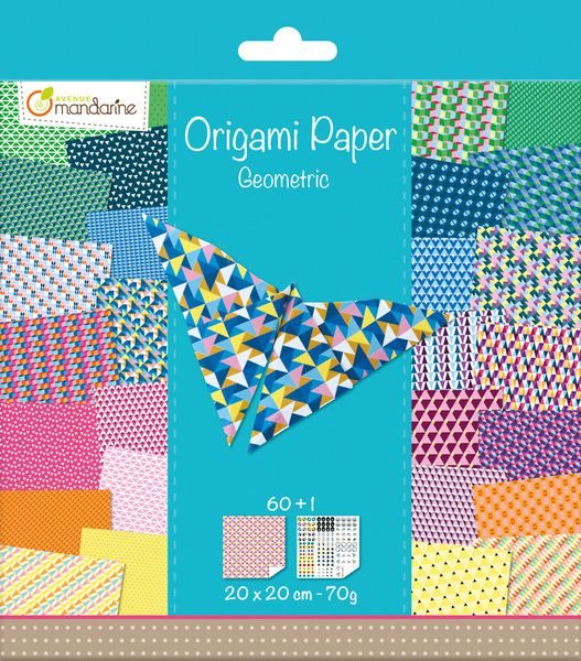 MANDARINE Origamipapier 20x20cm 52501MD Geometrisch 70g 60 Blatt
