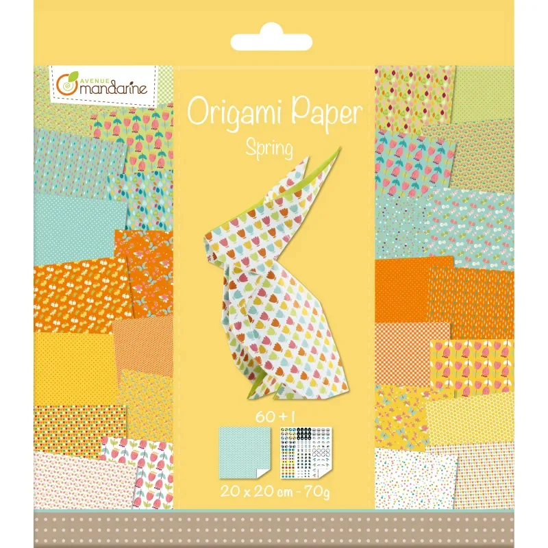 MANDARINE Origamipapier 20x20cm OR505O Fr&uuml;hling 70g 60 Blatt