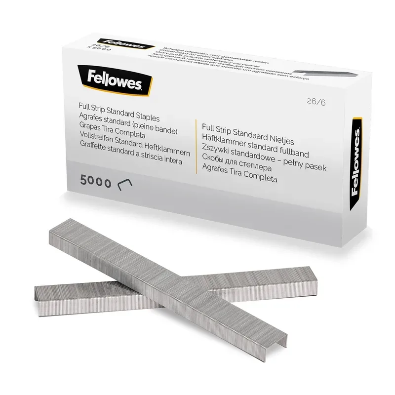FELLOWES Heftklammern 26/6 mm 5117501 Vollstreifen 5000 STK