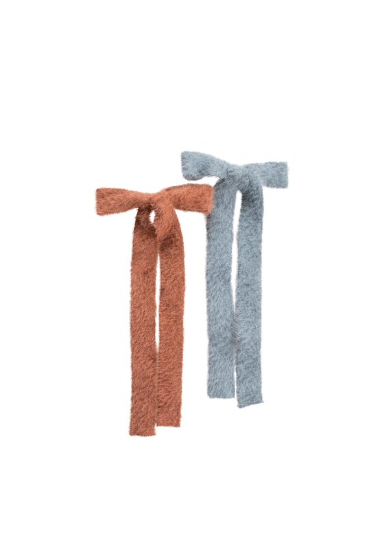 Trisa Fashion Barrette mit Schleife Altrosa, Blau 2 Stk.