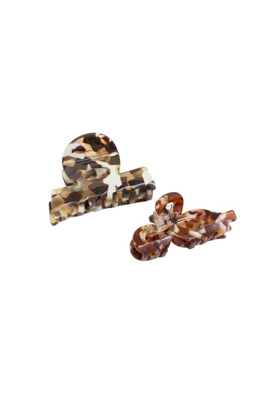 Trisa Fashion Acrylklemme Braun 2 Stk.
