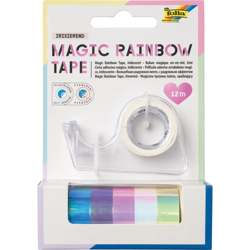 FOLIA Magic Rainbow Tape 12mmx2m 309 Irisierend 6 St&uuml;ck