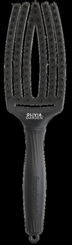 Olivia Garden Fingerbrush Care Iconic Boar & Nylon Full Black Haarb&uuml;rste schwarz M