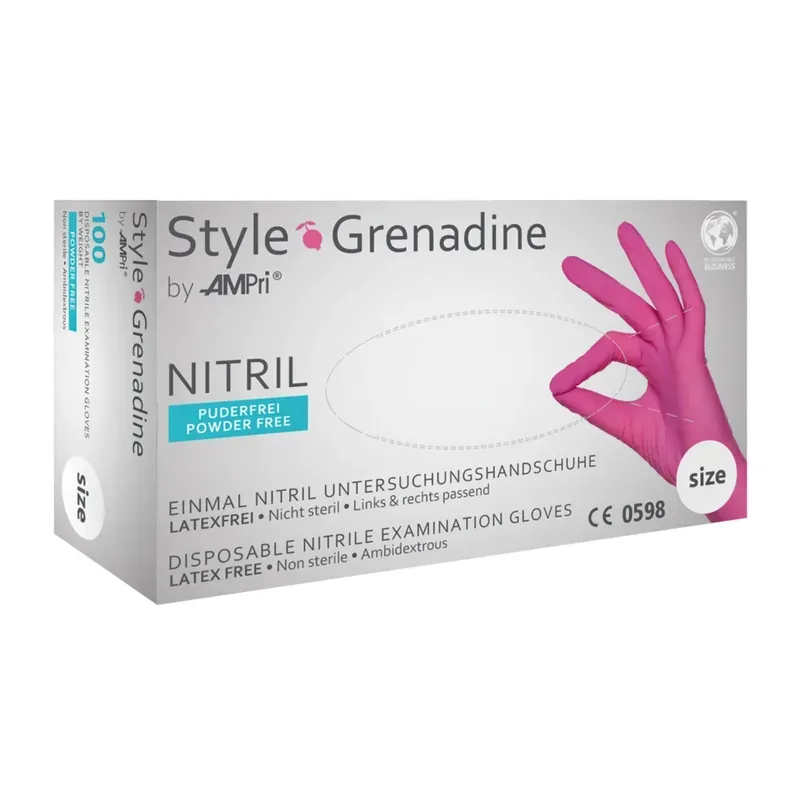 Med-Comfort Style Handschuhe Nitril puderfrei Magenta M 100 Stk.