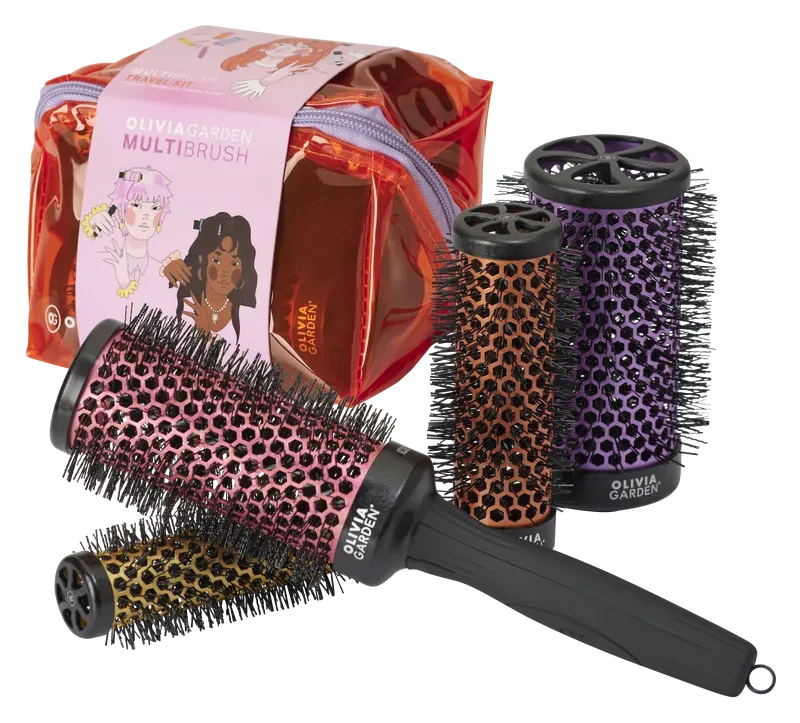 Olivia Garden MultiBrush Travel Kit 25+35+45+55 mm