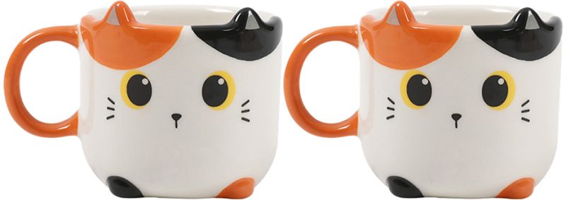 I-TOTAL Espressotassen 2er Set XL2520B Orange Cat