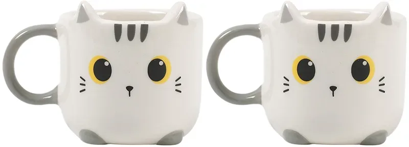 I-TOTAL Espressotassen 2er Set XL2520D White Cat
