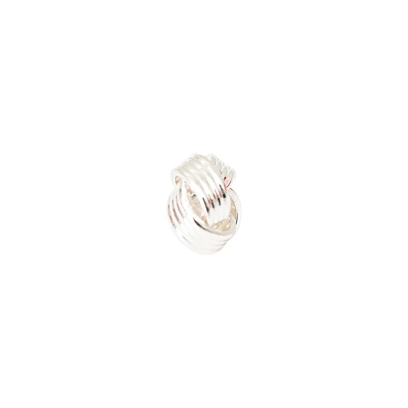 Rico Metallknoten mini, silber, 10 x 6 mm, 4 Stk.