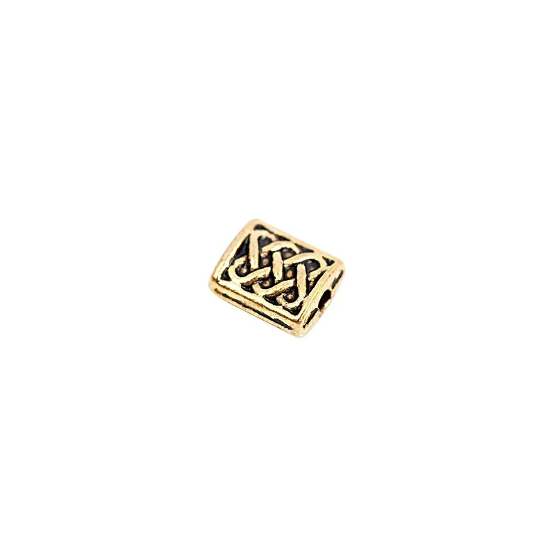 Rico Rechteck Ornament, gold - schwarz, 4 x 5 mm, Accessoires Display III