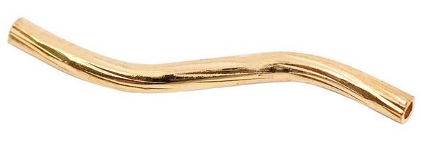 Rico R&ouml;hre gewellt + geriffelt, gold, 21 x 2 mm, Accessoires Display lll